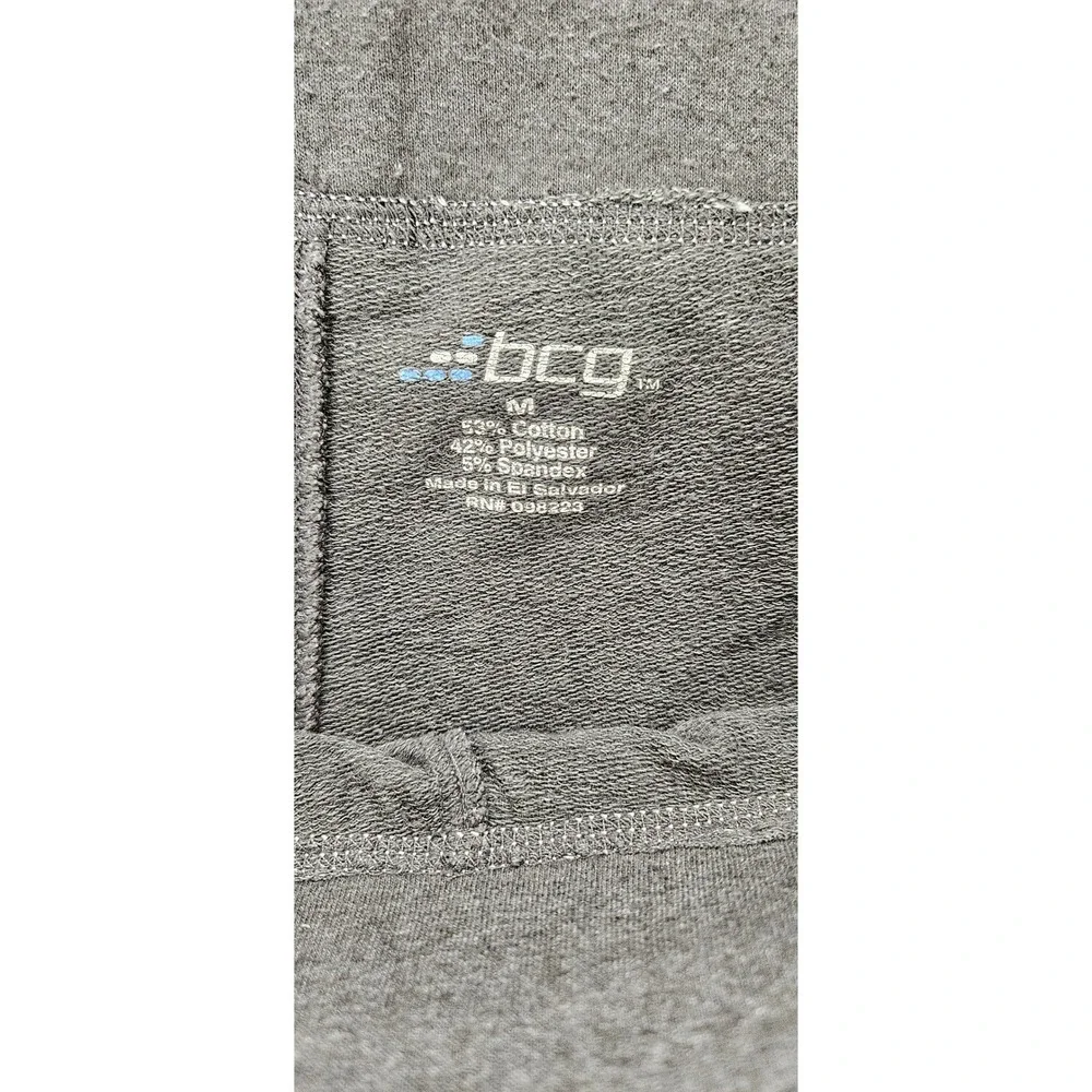 BCG Womens Athletic Shorts Gray Lime Green Contrast Stitch Drawstring Size M